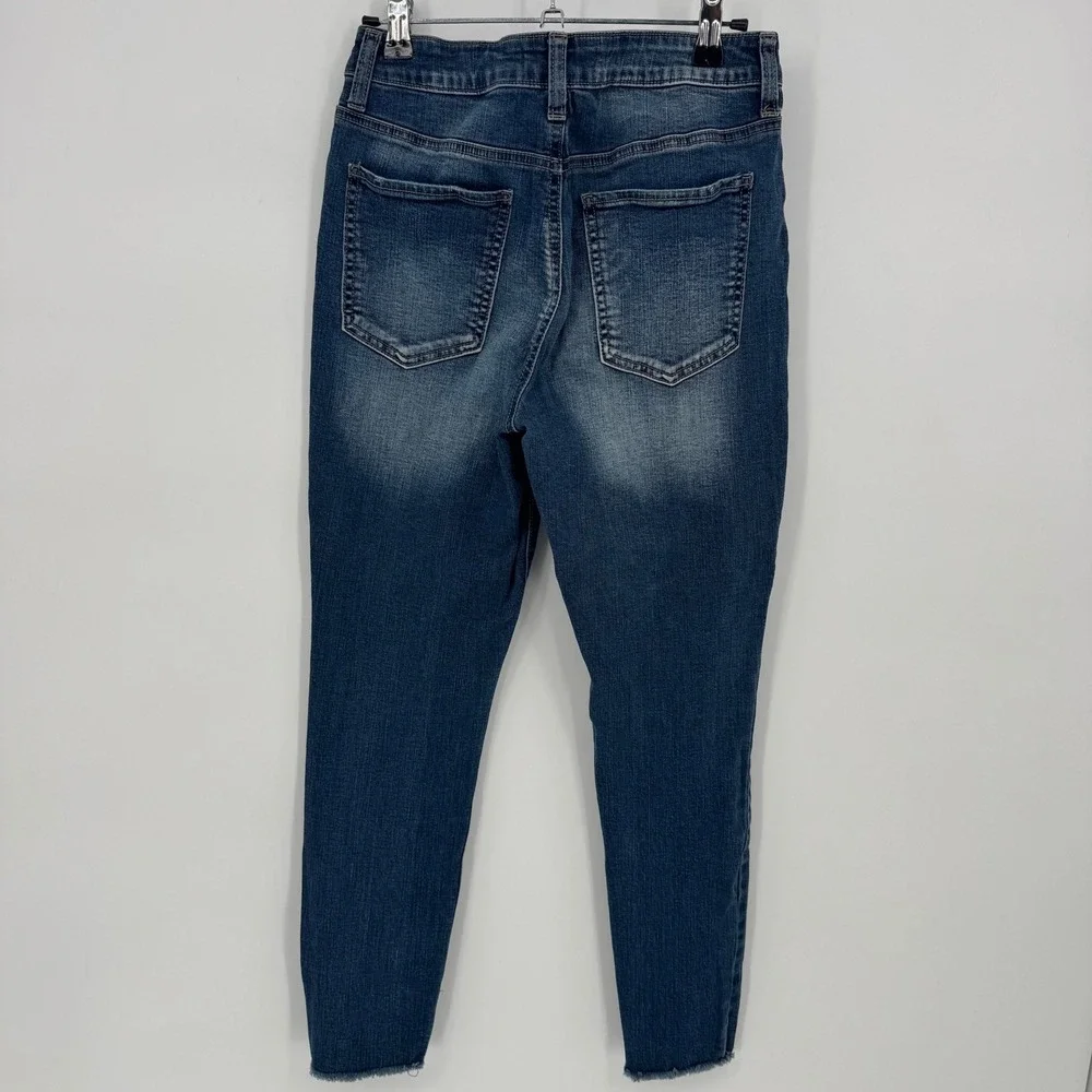 SO Ultimate Ankle Jegging High Rise‎ Button Fly Stretch Denim Jeans Women Size 7